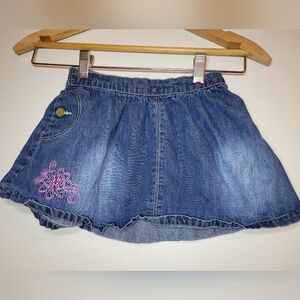 kids r us y2k embroidered denim skirt, sz 3t